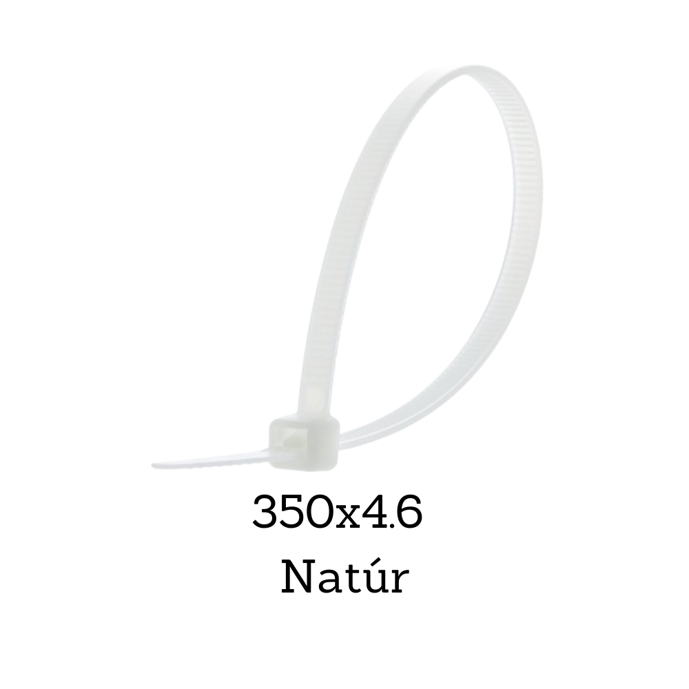 350x4.6 Gyorskötöző, Kábelkötegelő (Natúr) - 100 db