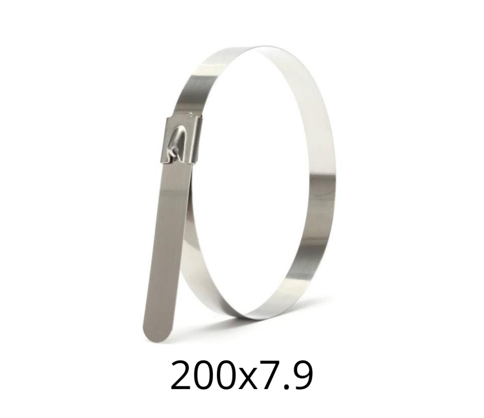 200x7.9 Gyorskötöző, Kábelkötegelő (Fém) - 100 db