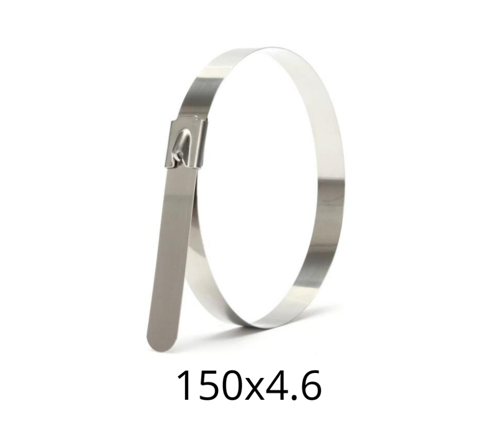150x4.6 Gyorskötöző, Kábelkötegelő (Fém) - 100 db