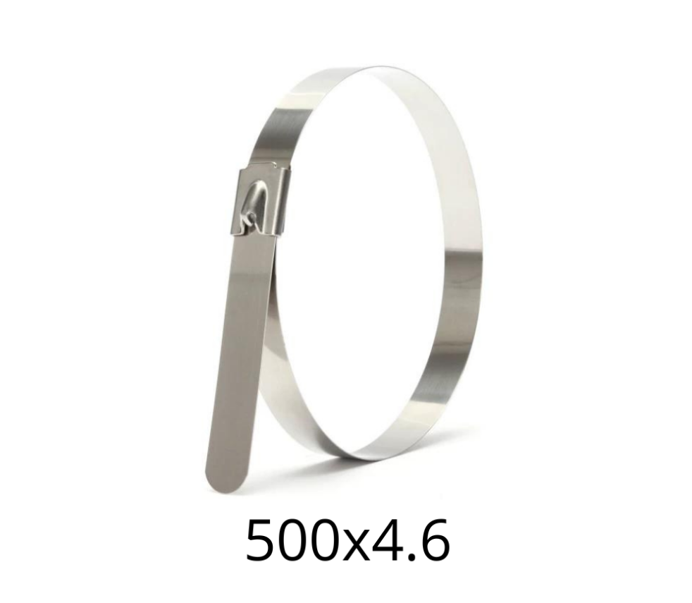500x4.6 Gyorskötöző, Kábelkötegelő (Fém) - 100 db