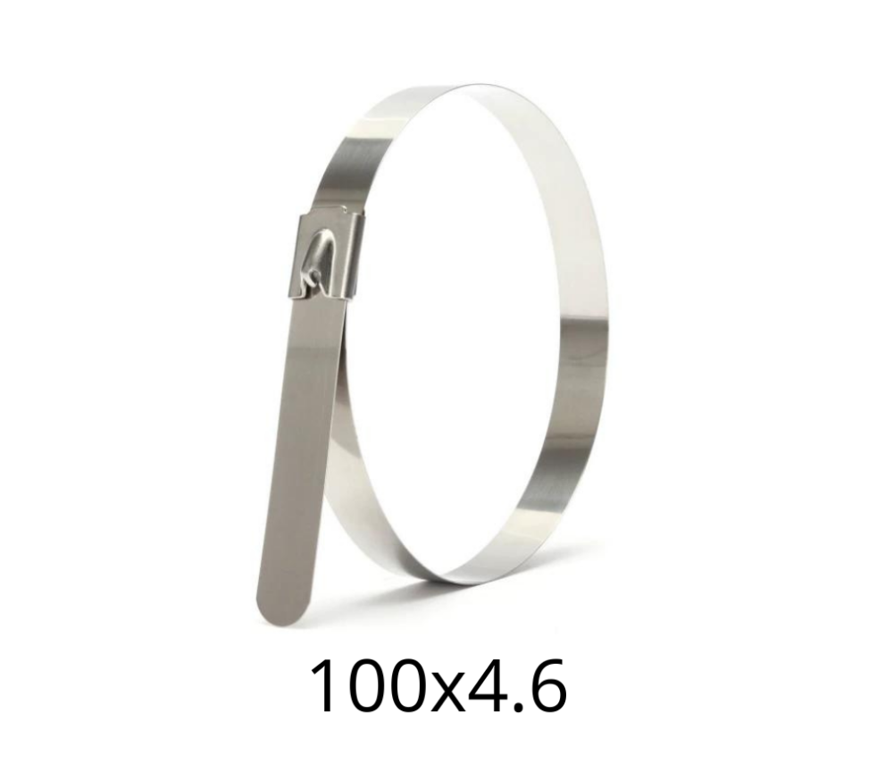 100x4.6 Gyorskötöző, Kábelkötegelő (Fém) - 100 db